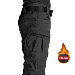 Pantalon tactique pour homme en laine d'hiver, taille élastique, décontracté, respirant, écologique, léger, imperméable, thermique, randonnée, camping, escalade - Product Image 6