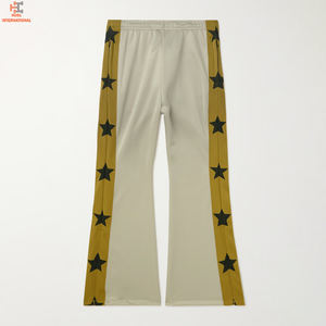 2024 gros hommes décontracté sport coton pantalons de survêtement longue évasée survêtement pantalon avec poches latérales taille moyenne motif droit - Product Image 2