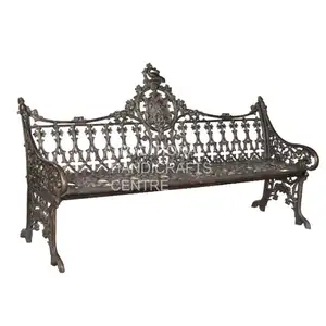 Hot Selling Traditional Cast Iron Bench Antique Patio Outdoor Garden Classical Finishing Furniture Bench Manufacture