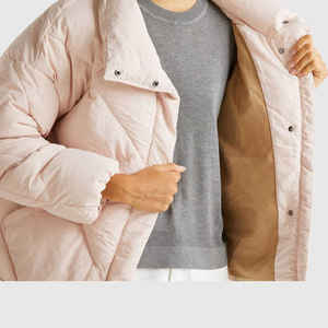 Veste coupe-vent veste à capuche pour femme manteau matelassé léger 3 poches zippées vêtements d'extérieur chauds d'hiver - Product Image 4