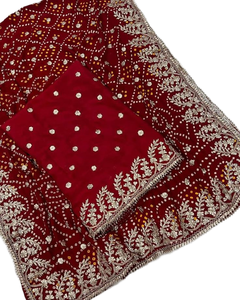 Gota patti salwar kameez ที่มีการปักหลากสีสำหรับงานปาร์ตี้ - Product Image 3