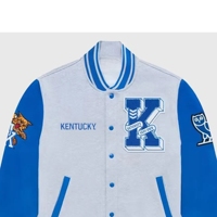 Blouson Bomber Universitaire pour Hommes Kentucky University Wildcats – Confort Premium Hiver en Polyester/Coton Tricoté Respirant avec Détail Lapin