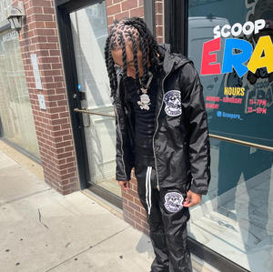 Fabricant de survêtements pour hommes Jogger Sweatsuit Cargo Pants And Windbreaker Jacket Set Polyester Wind Breaker Tracksuit - Product Image 1