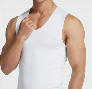 2024 camiseta sin mangas de algodón 100% de alta calidad para hombre, camiseta sin mangas de secado rápido para correr, ropa de entrenamiento para hombre, tasa de venta al por mayor de Fitness - Product Image 3