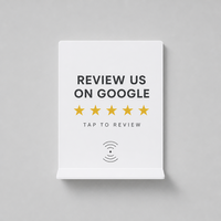 Support de table en acrylique personnalisable NFC pour avis Google – Tappez pour évaluer – Idéal pour comptoir de café et réception de restaurant