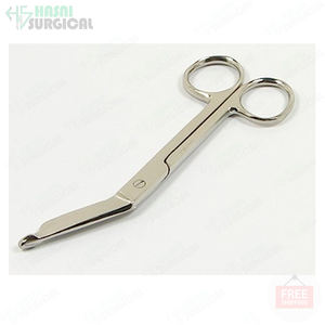 Mini 3 1/2 "Tijeras de vendaje de acero inoxidable Instrumento quirúrgico y de primeros auxilios OEM personalizado - Product Image 4