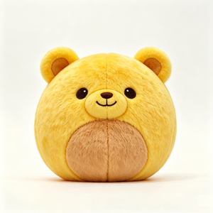 Custom teddy <b>bear</b> plush, yellow <b>bear</b> plush, <b>cute</b> <b>bear</b> plushie, round <b>bear</b> plush - Product Image 3