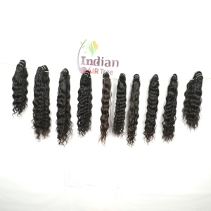 ผมต่อแท้จากอินเดีย แบบม้วนลอนธรรมชาติ ไม่ผ่านการแปรรูปด้วยสารเคมี  แบบ Double Weft  เนื้อผมเรียบเนียน  สีดำ - Product Image 3