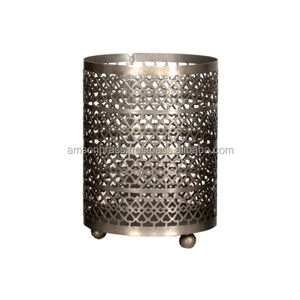 Acabados de cobre Diseño perforado punteado Portavelas votivo Diseño clásico Portavelas Metal de alta calidad - Product Image 3