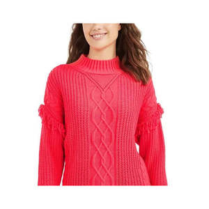 Cardigan in ciniglia rosa scuro da bambina American Rag, modello tunica, taglia M, invernale, traspirante, con applicazioni e balze frontali - Product Image 2