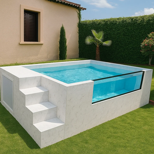 Maison de jardin arrière-cour en bois personnalisée en usine Chine <span class=keywords><strong>piscine</strong></span> en fibre de verre Shell Piscina <span class=keywords><strong>piscine</strong></span> hors sol pour arrière-cour - Product Image 5