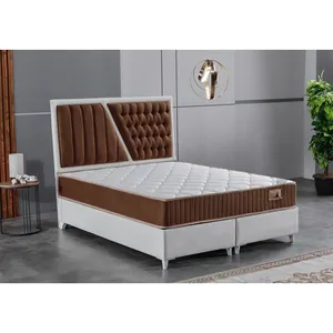 Lits modèle TOLEDO avec tête de lit simple et double, meubles élégants et stylés - Product Image 2