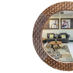 AYAANS Handcrafted Exquisite Wooden <b>Mirror</b> Collection for Eco-Friendly Home Wall Decor Sustainable Timelessly Elegant Pieces - Product Image 4