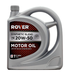 Lubricante Automotriz ROVER, Mezcla Sintética Antidesgaste, Aceite de Motor SAE 20W-50, Paquete de 3, 5 Cuartos - Product Image 1