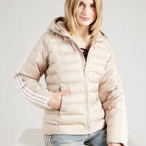 Logo personnalisé en gros dernier pour veste d'hiver matelassée dynamique pour femmes chapeau détachable rempli de polyester respirant tricoté - Product Image 1