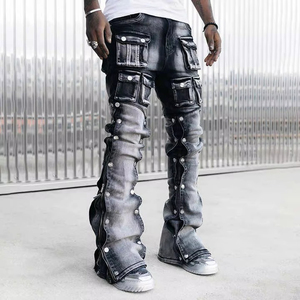 Jeans Cargo de Mezclilla para Mujer, Transpirables, Estilo Urbano, Rotos, Holgados, de Cintura Media, Personalizables, Precio al por Mayor con MOQ Bajo - Product Image 1