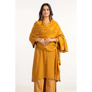 Camisa Informal de Viscosa Acrílica Teñida con Dupatta de Jacquard de Terciopelo GLM-23-56 para la Temporada de Otoño - Product Image 4