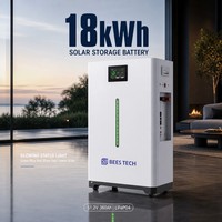 Pack de batteries LiFePO4 18 kWh 360 Ah avec éclairage LED moderne pour système solaire hors réseau, également disponible en 15-17 kWh BEES TECH