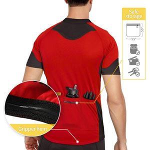 เสื้อจักรยานแขนสั้นสำหรับผู้ชาย KATBROS INDUSTRY OEM ระบายอากาศได้ดี เป็นมิตรกับสิ่งแวดล้อม ผลิตจากโพลีเอสเตอร์ 100% แห้งเร็ว สำหรับฤดูร้อน สามารถสั่งทำได้ - Product Image 4
