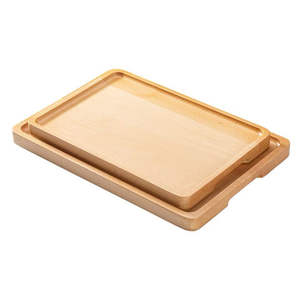 Bandeja de madera con asas, bandeja de servicio de madera rústica para restaurantes y hoteles - Product Image 6