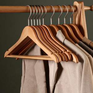 Elegance Style Wood <b>Clothes</b> <b>Hanger</b> for Wardrobe Bathroom Living Room-for Coat Pant Suit Shirt - Product Image 4
