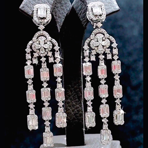 Boucles d'oreilles clous en or 18 carats plaqué, diamant de laboratoire cultivé CVD, couleur F, pureté VS1, certifié IGI, taille brillant classique, percées au laser, pour mariage - Product Image 2