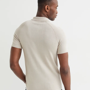 Polo de manga corta para hombre, Polo a rayas en el pecho, color a juego, solapas de colocación a la moda, Polo de manga corta para hombre - Product Image 5