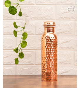 Botella de agua de cobre martillada hecha a mano clásica con diseño moderno único estilo personalizado última botella de agua de decoración - Product Image 3