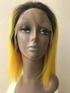 Raw Remy Virgin ขายส่งผมตรงสั้นด้านหน้าสีเหลือง,ผมต่อแบบบราซิลเลี่ยนต่อผม - Product Image 2