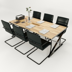 XConcept HBXC013 Assembly Meeting <b>Table</b> Contemporary 200x100 Steel <b>Office</b> Furniture Adjustable for Hotel Conference Room Use - Product Image 1