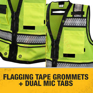 Chaleco DE SEGURIDAD reflectante de alta visibilidad al por mayor con bolsillo hecho en el mejor material chaleco de seguridad - Product Image 5