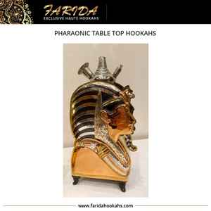 Nueva Llegada, Cachimba de Lujo Hecha a Mano con Acabado en Latón Egipcio de Alta Calidad, Diseño Mini Faraónico para Mesa - Product Image 4