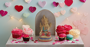 Laiton Shakyamuni bouddha Statue Sculpture bouddhiste guérison Relaxation Figurine à la main Art déco décoration de la maison accessoires - Product Image 3