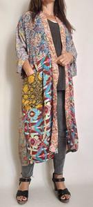 Bohemian Long <b>Kimono</b> Jacket Summer and Spring Patchwork Robe - Product Image 5