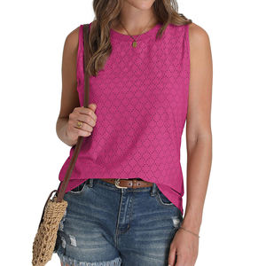 เสื้อกล้ามคอลูกเรือน้ำหนักเบาสำหรับผู้หญิงเสื้อกีฬาแนวสตรีทสไตล์วินเทจผ้าคอตตอน/เส้นใยไม้ไผ่แห้งเร็วสำหรับฤดูร้อน - Product Image 5