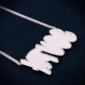 Colgante de Moissanita Personalizado SOUTH en Oro de 14K, Dijes de Moissanita de Alta Calidad - Product Image 4