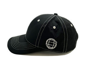 Wholesale Streetwear <b>Hat</b> with Contrast <b>White</b> Stitching Curved Brim <b>Hat</b> Plain Cotton <b>Hat</b> Manufacturer Custom Embroidery Base - Product Image 2