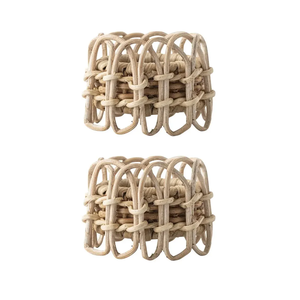 ห่วงผ้าเช็ดปากหวายสานเก๋ทำจากเวียดนามวัสดุเป็นมิตรต่อสิ่งแวดล้อมสำหรับตกแต่งบ้านและบนโต๊ะอาหารขายส่ง - Product Image 2