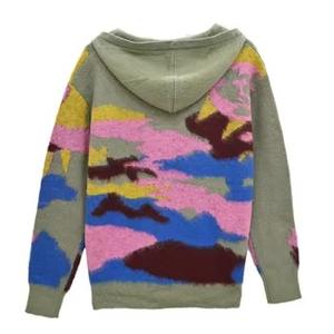 Sweat à capuche en mohair de haute qualité avec personnalisation, sweat à capuche en mohair pour homme, surdimensionné, épais, en laine mélangée, à rayures, tricoté - Product Image 2