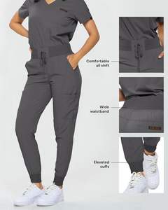 2025 nueva llegada Unisex médico Scrubs Set Doctor enfermera Hospital uniforme quirúrgico Jogger pantalones Top logotipo personalizado al por mayor - Product Image 5