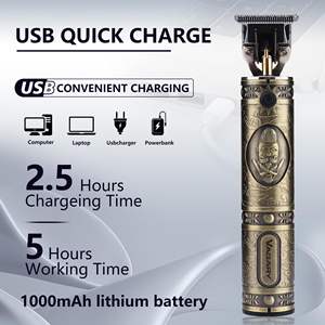 Cortadora de Pelo Eléctrica para Hombre, Inalámbrica, Recargable, Cuchilla en T, Recortadora de Barba, Resistente al Agua IPX7, con Guía para Corte de Pelo - Product Image 5