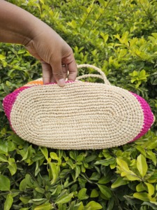 Women Crochet Raffia Clutch Handmade Multi Color Open <b>Handbag</b> Casual Summer Large Capacity <b>Soft</b> Cloth Daily Life - Product Image 3