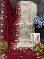 Venta caliente de lujo paquistaní Salwar Kameez con detalles bordados para la exportación de venta a precio económico de la India