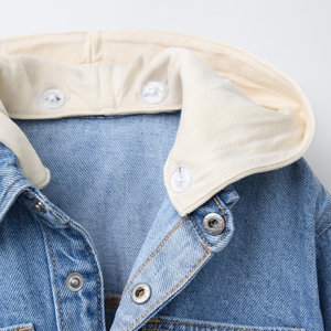 Latest Best Quality Loose Fit Hooded <b>Denim</b> <b>Jacket</b> <b>For</b> <b>Girls</b> Cheap Rate Trendy Designs And Outfits Fashionable <b>Jackets</b> <b>For</b> <b>Girls</b> - Product Image 3