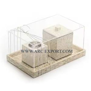 Último diseño Madre de La Perla Trabajo Hecho a mano Mubkhar Set Mejor calidad superior Elegante incienso y Bakhoor Quemador Oficina Fragancia - Product Image 5