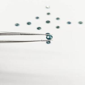 Cabujones de Diamante Azul Sal y Pimienta, Corte Rosa Facetado, 2.5mm, Cuentas Sueltas Redondas, Brillantes, para Fabricación de Joyería, LD - Product Image 1