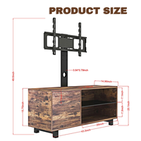Meuble TV en MDF durable de style antique moderne avec étagères métalliques pour salon, chambre ou villa - OEM et ODM disponibles