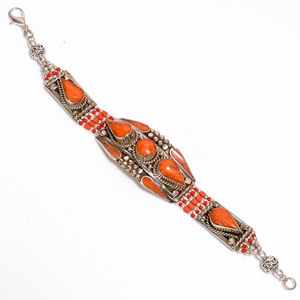 Vente en gros de bracelets tibétains de style vintage bijoux faits main pour femmes dernière conception de bracelets porte-bonheur à la mode - Product Image 1