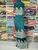 Wrappers George africain nigérian pas cher prix tissu de soie pour robe de mode brodé décoration par le vendeur indien fabricant