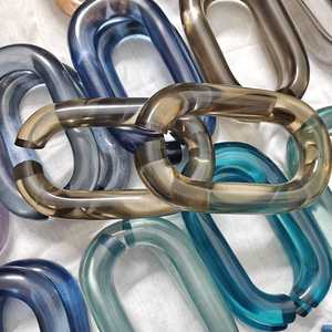 Colorful Large Transparent Epoxy Resin Chain Links Art Wall Hanging for Personalized Projects - Product Image 2